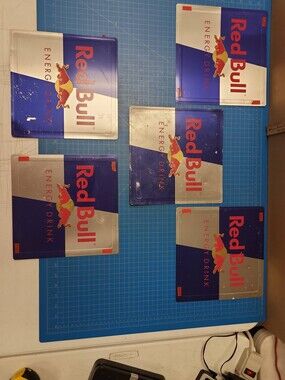 Red Bull Energy Drink Lot 5 Metal Tin Sign Advertising Decor Bar Garage Mancave